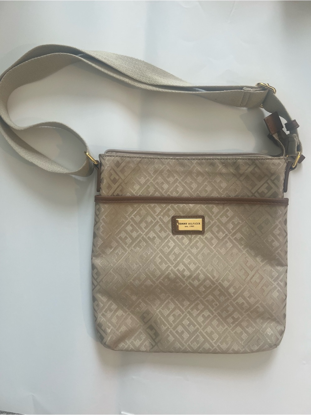Tommy Hilfiger crossbody canvas strap handbag